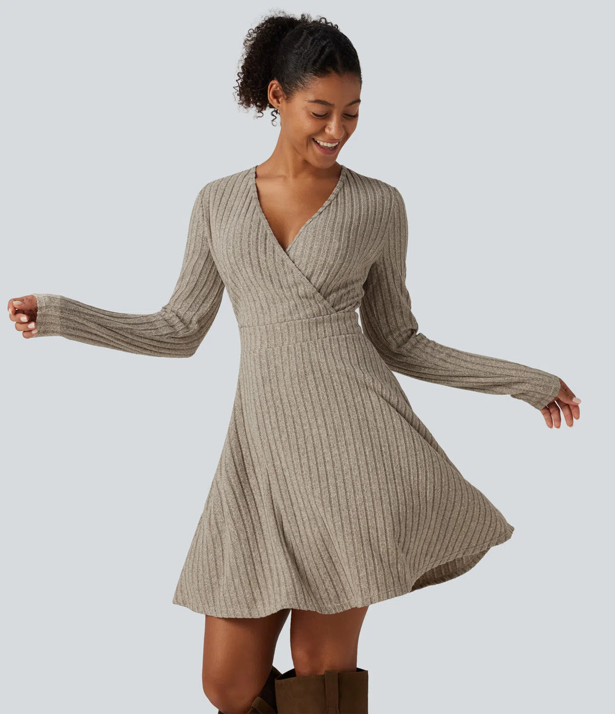 Robe cache-coeur en maille