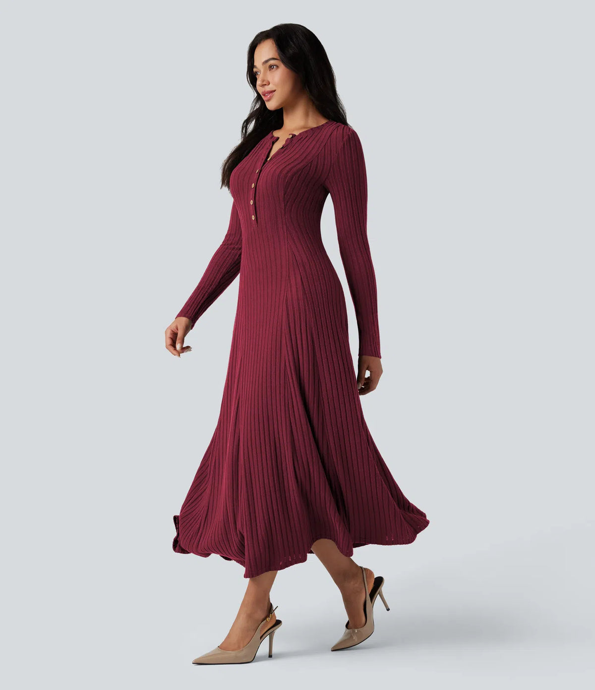 Robe longue en maille