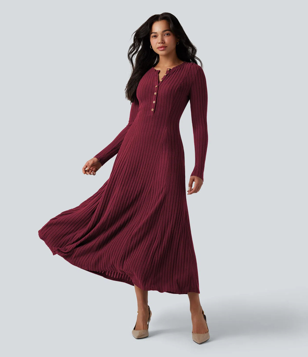 Robe longue en maille