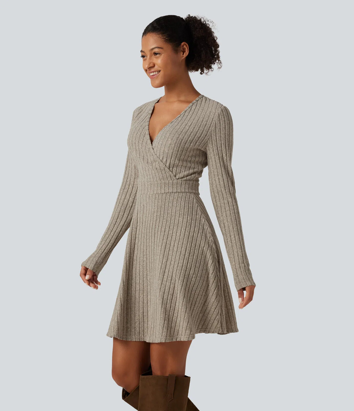 Robe cache-coeur en maille