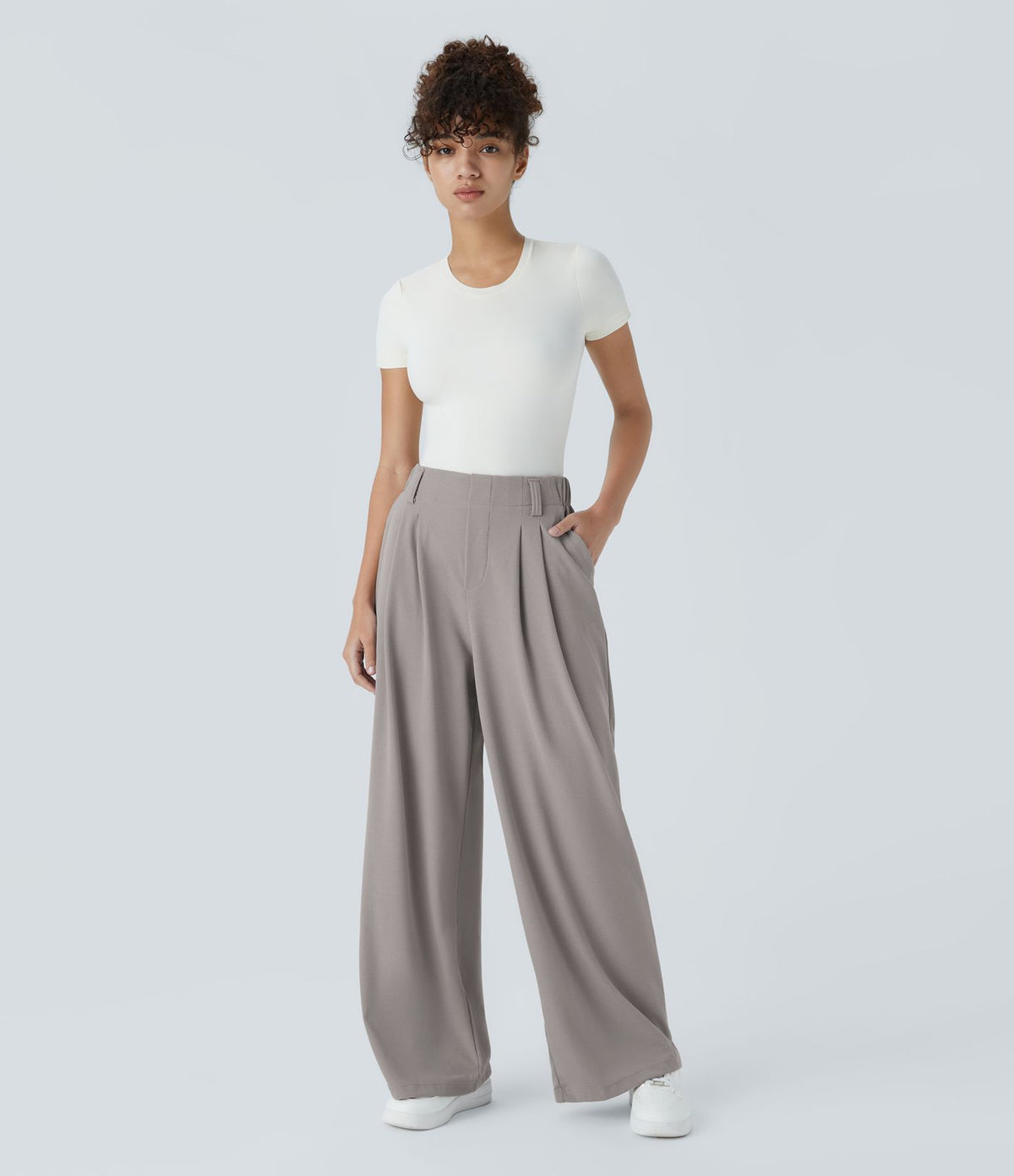 Pantalon Palazzo gaufré