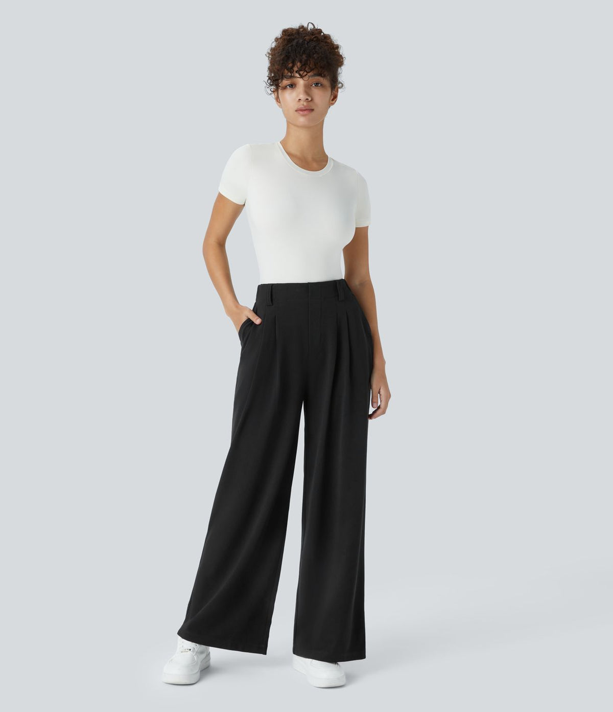 Pantalon Palazzo gaufré